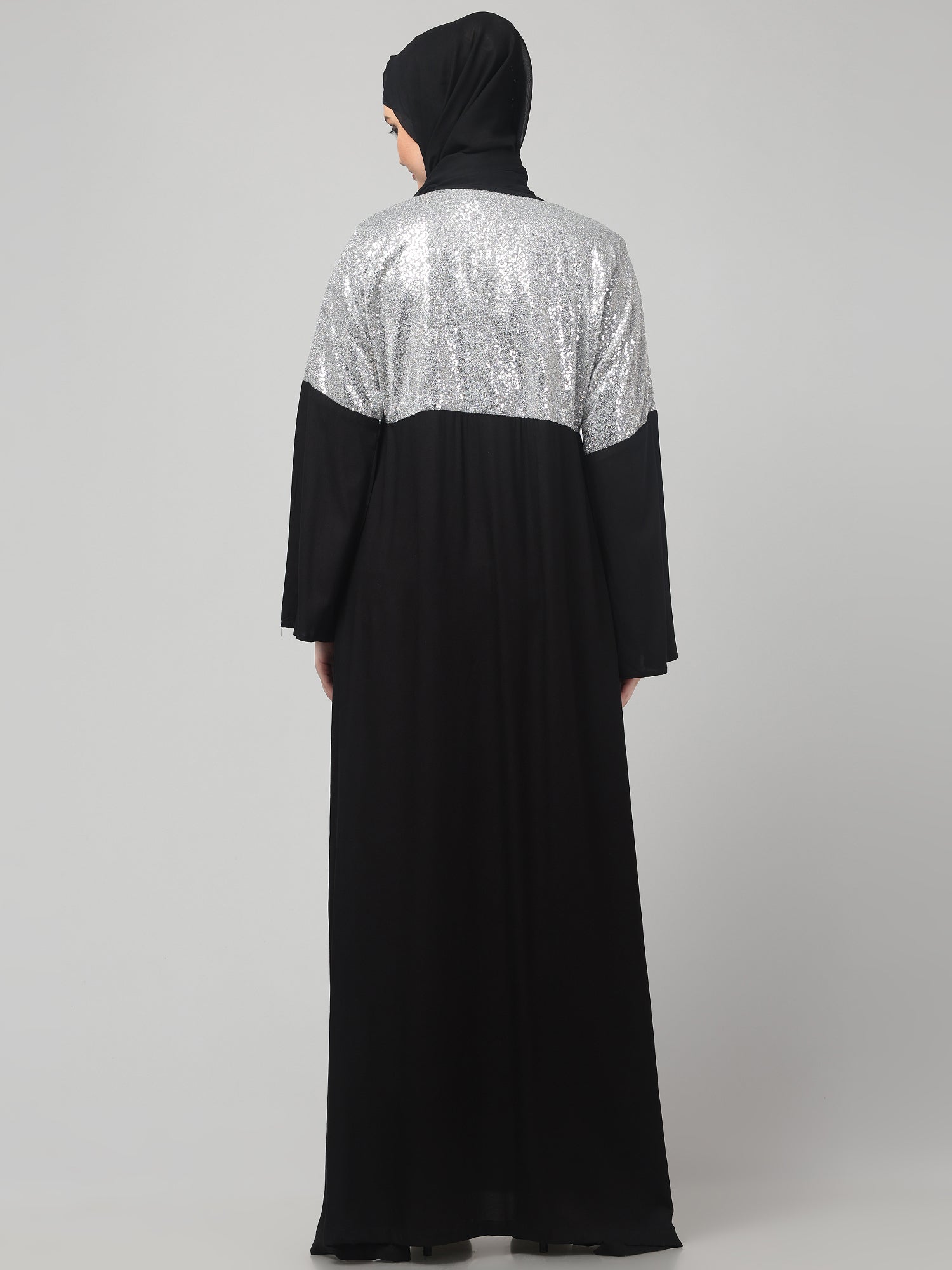Black Sequin Yog Abaya Burqa for Women & Girls