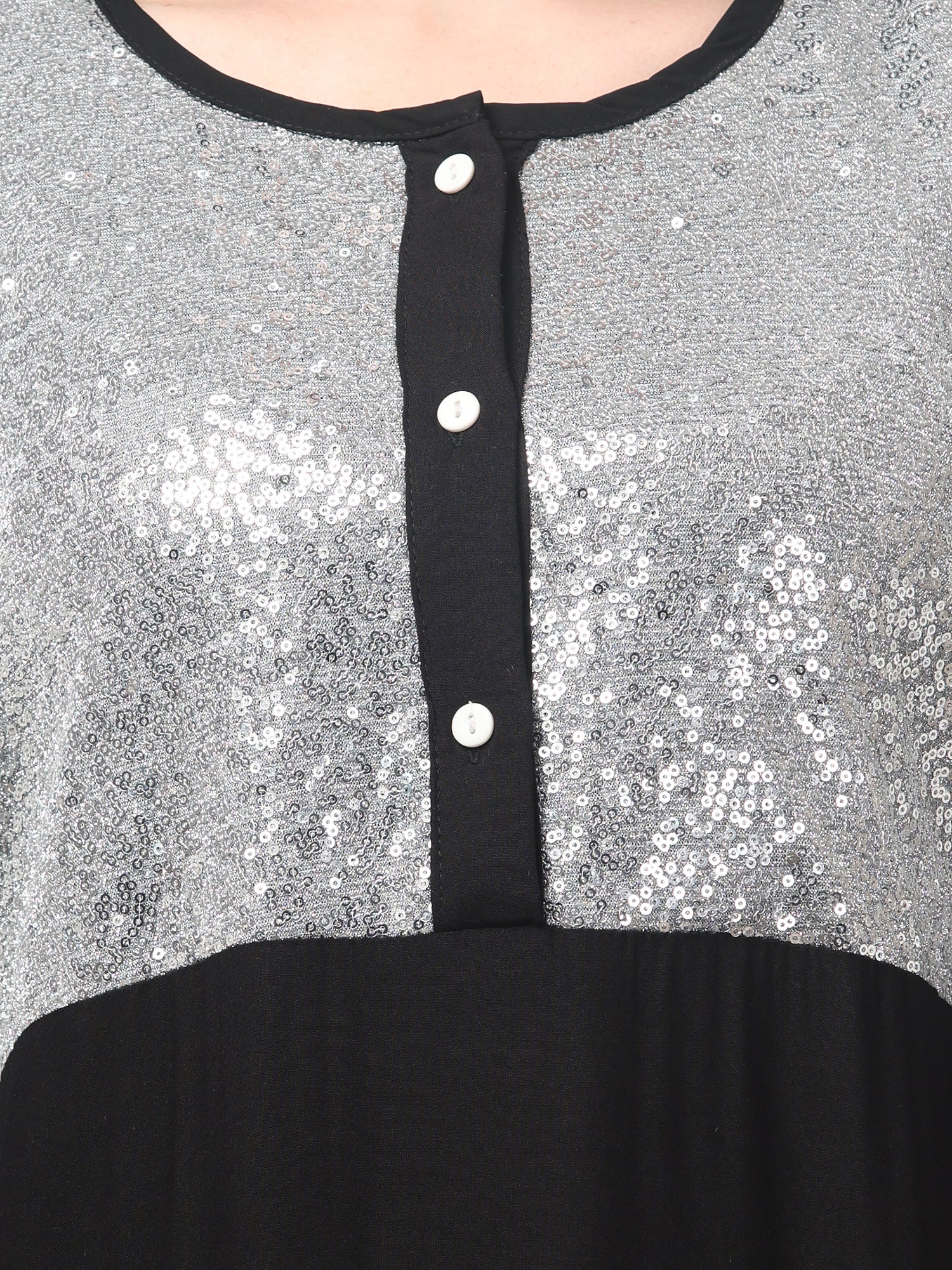 Black Sequin Yog Abaya Burqa for Women & Girls