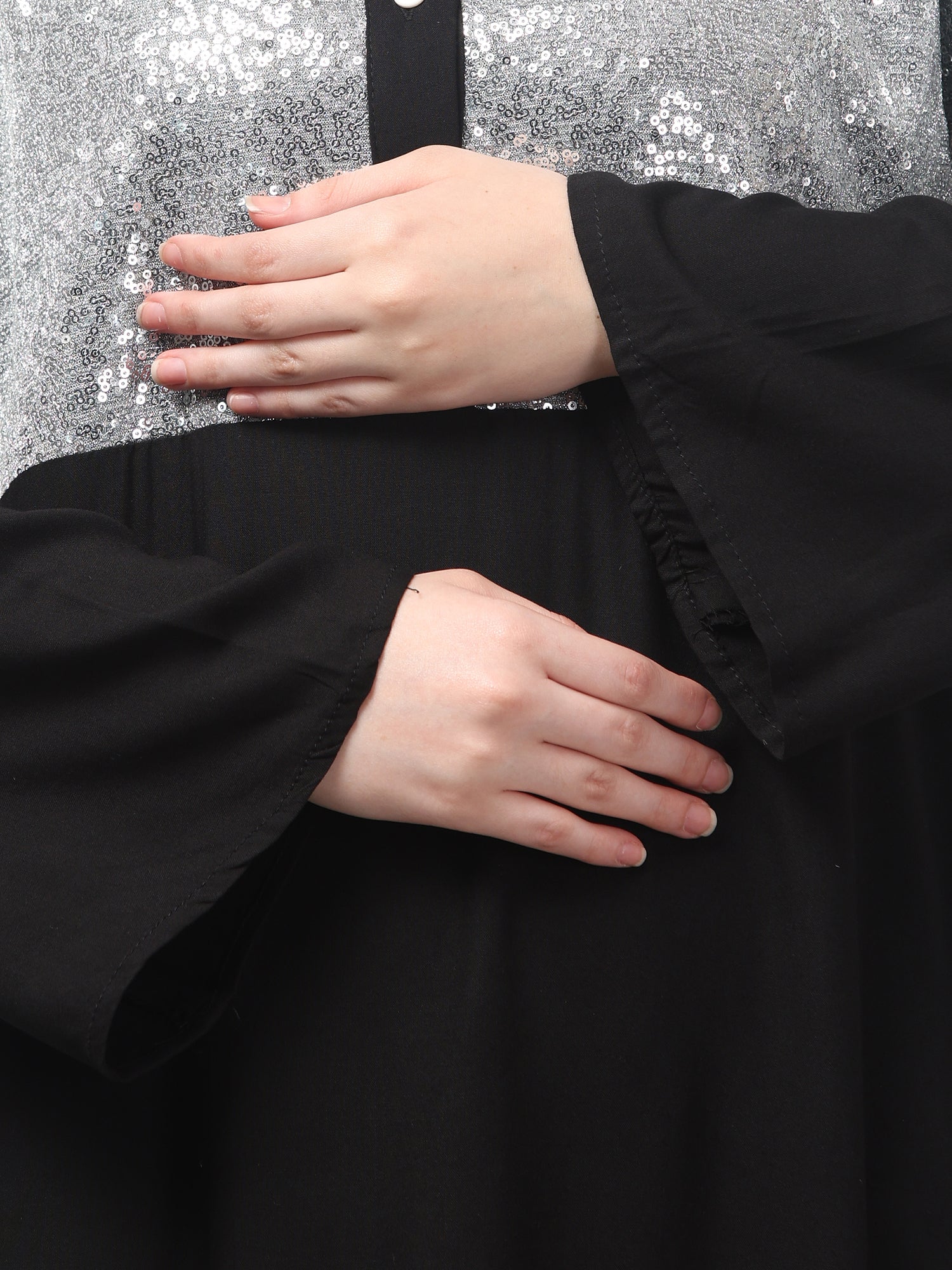 Black Sequin Yog Abaya Burqa for Women & Girls