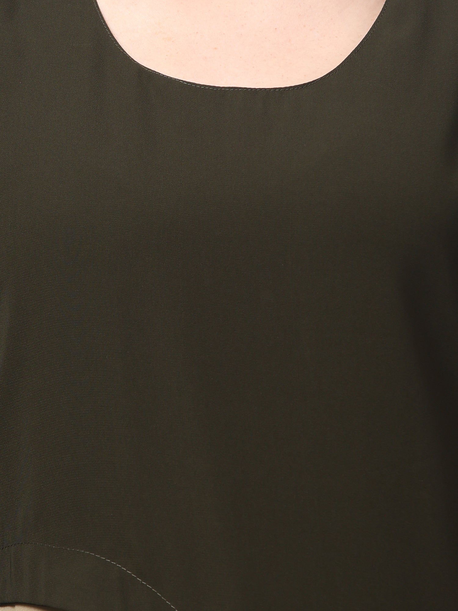 Black and Beige Solid Abaya Dress for Women & Girls