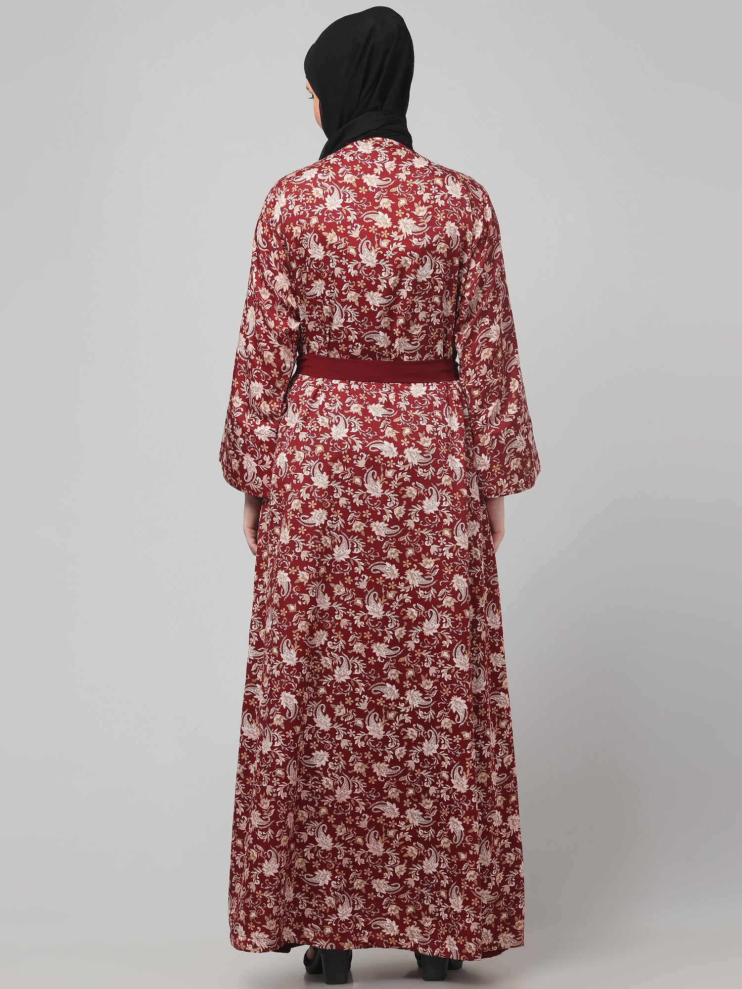 2-Piece Maroon Shrug Set for Women & Girls