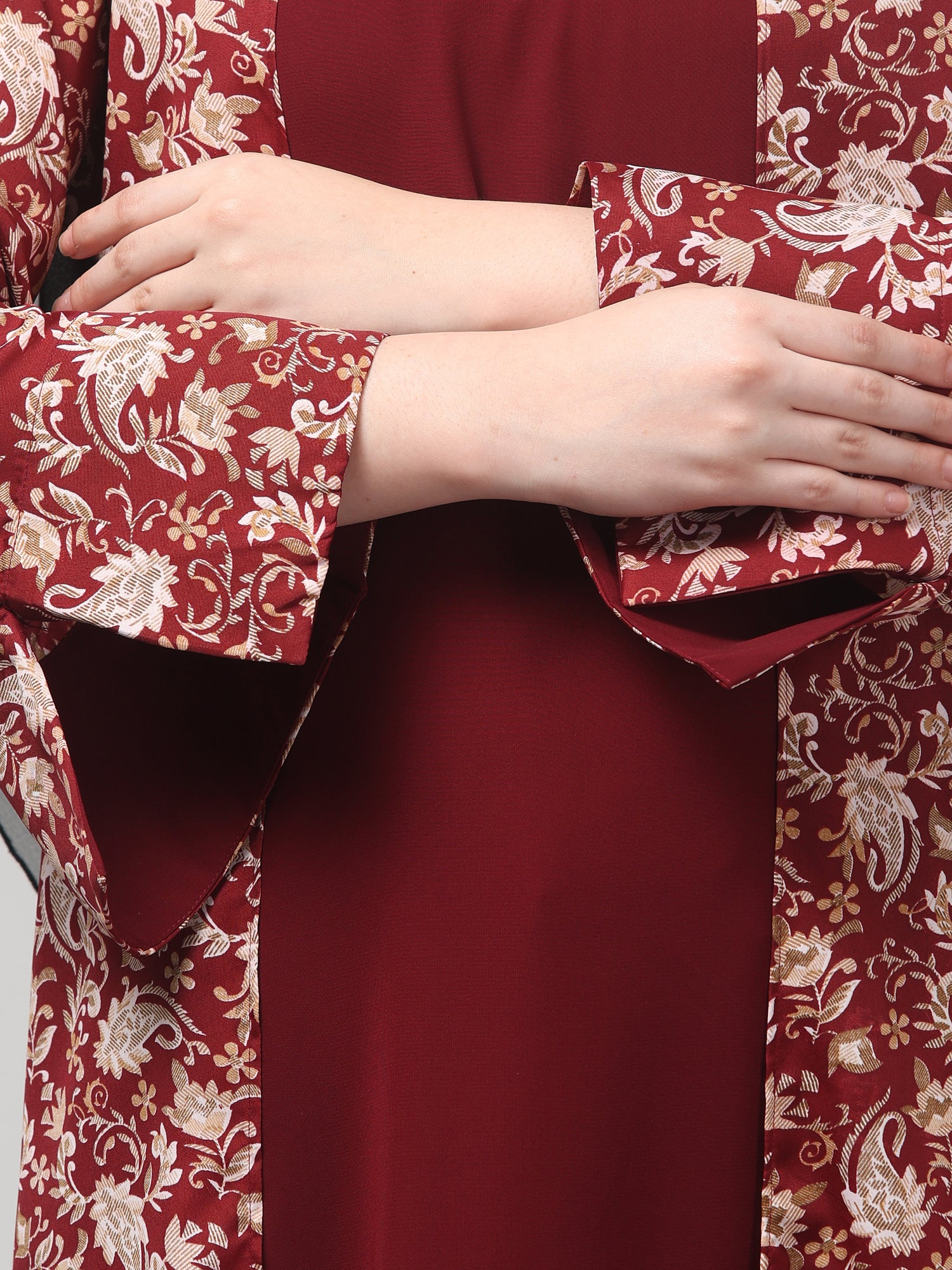 2-Piece Maroon Shrug Set for Women & Girls