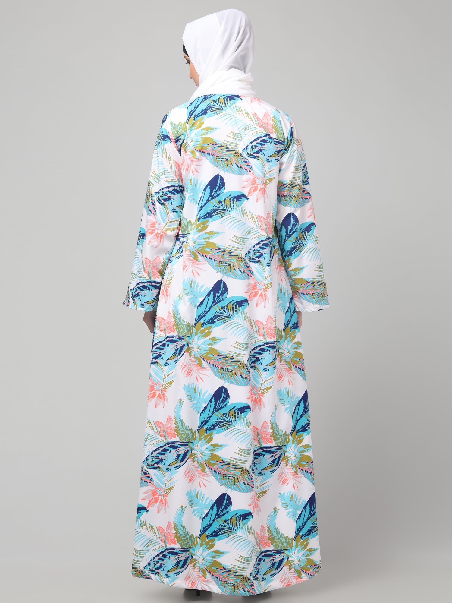 2-Piece White Printed Shrug Set for Women & Girls