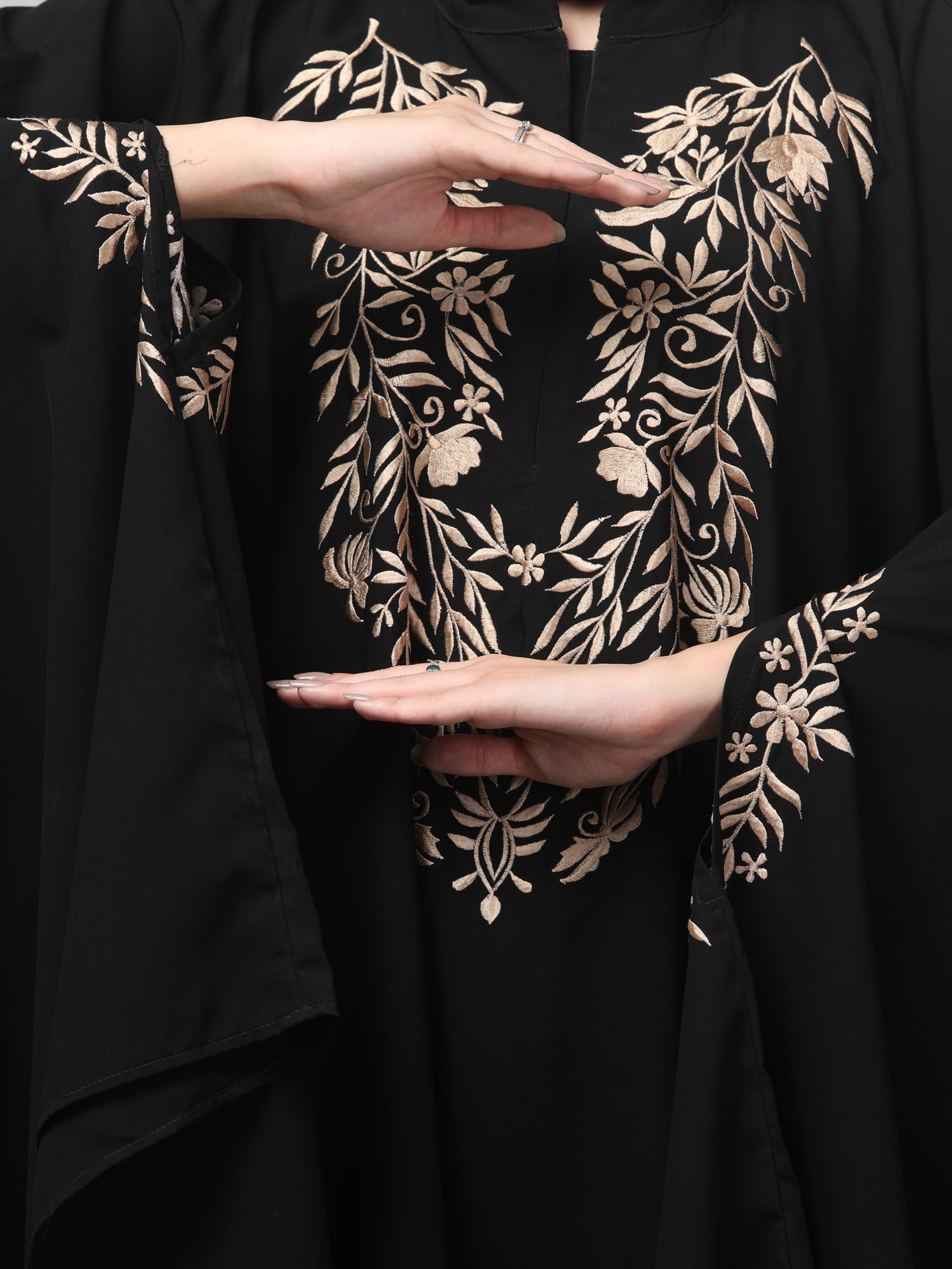 Free Size Irani Kaftan Abaya with Embroidery
