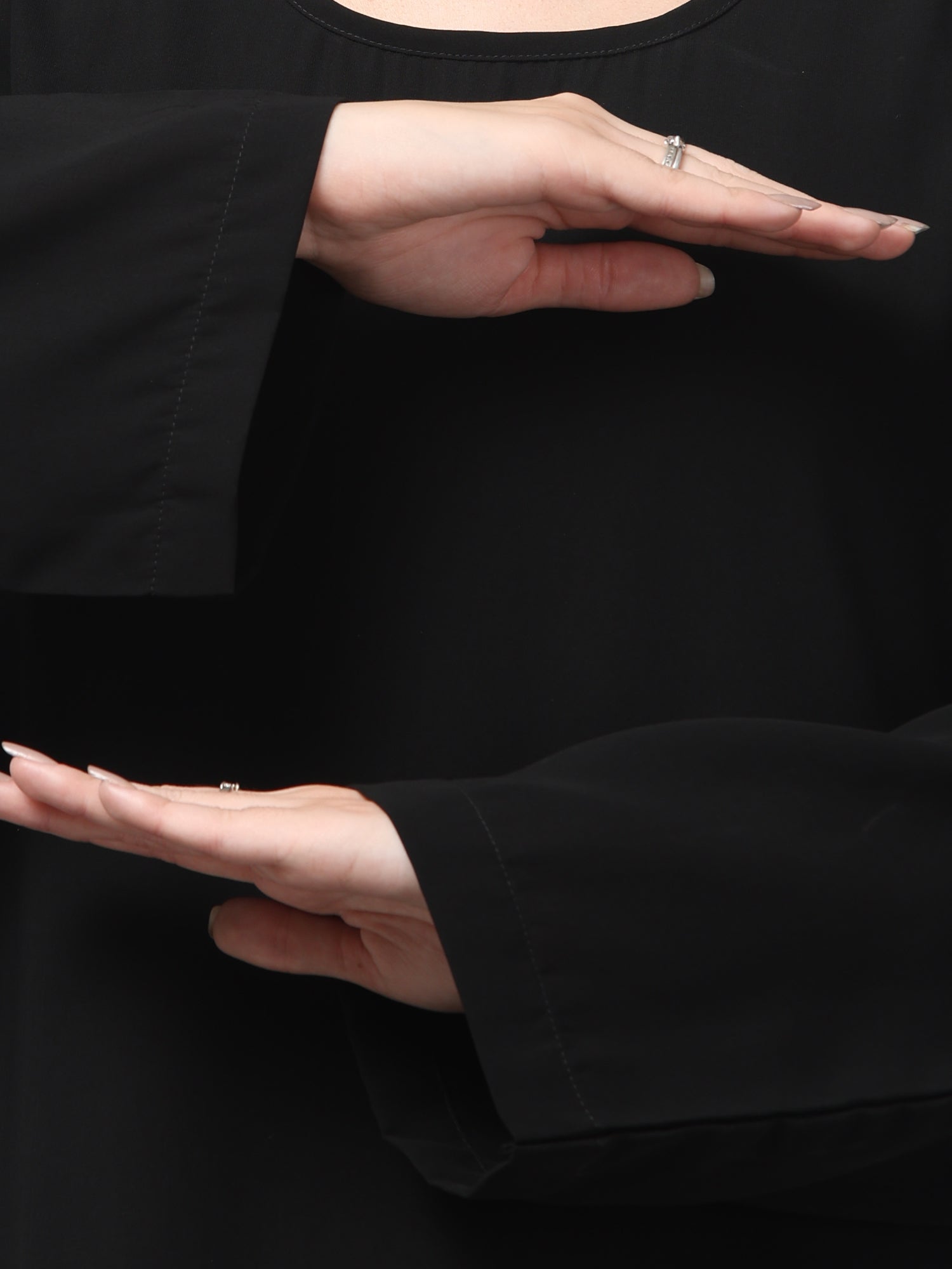 Black Full Sleeve Inner for Women with Matching Hijab